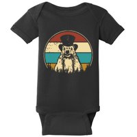 My Favorite Holiday Retro Groundhog Day Woodchuck Lover Baby Bodysuit