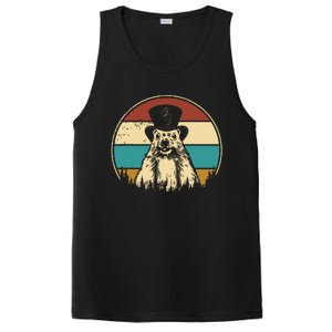 My Favorite Holiday Retro Groundhog Day Woodchuck Lover PosiCharge Competitor Tank