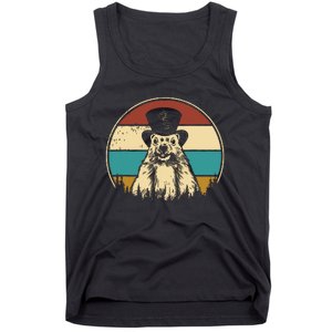 My Favorite Holiday Retro Groundhog Day Woodchuck Lover Tank Top