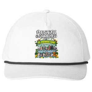 Medicine For Happiness At St Patrick's Day Clowder Of Cats Cool Gift Snapback Five-Panel Rope Hat