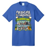 Medicine For Happiness At St Patrick's Day Clowder Of Cats Cool Gift Tall T-Shirt