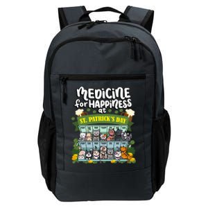 Medicine For Happiness At St Patrick's Day Clowder Of Cats Cool Gift Daily Commute Backpack