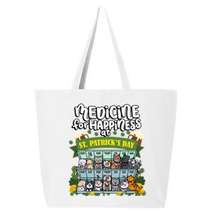 Medicine For Happiness At St Patrick's Day Clowder Of Cats Cool Gift 25L Jumbo Tote