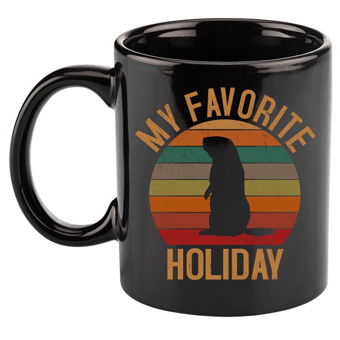 My Favorite Holiday Groundhog Day 11oz C Handle Ceramic Mug