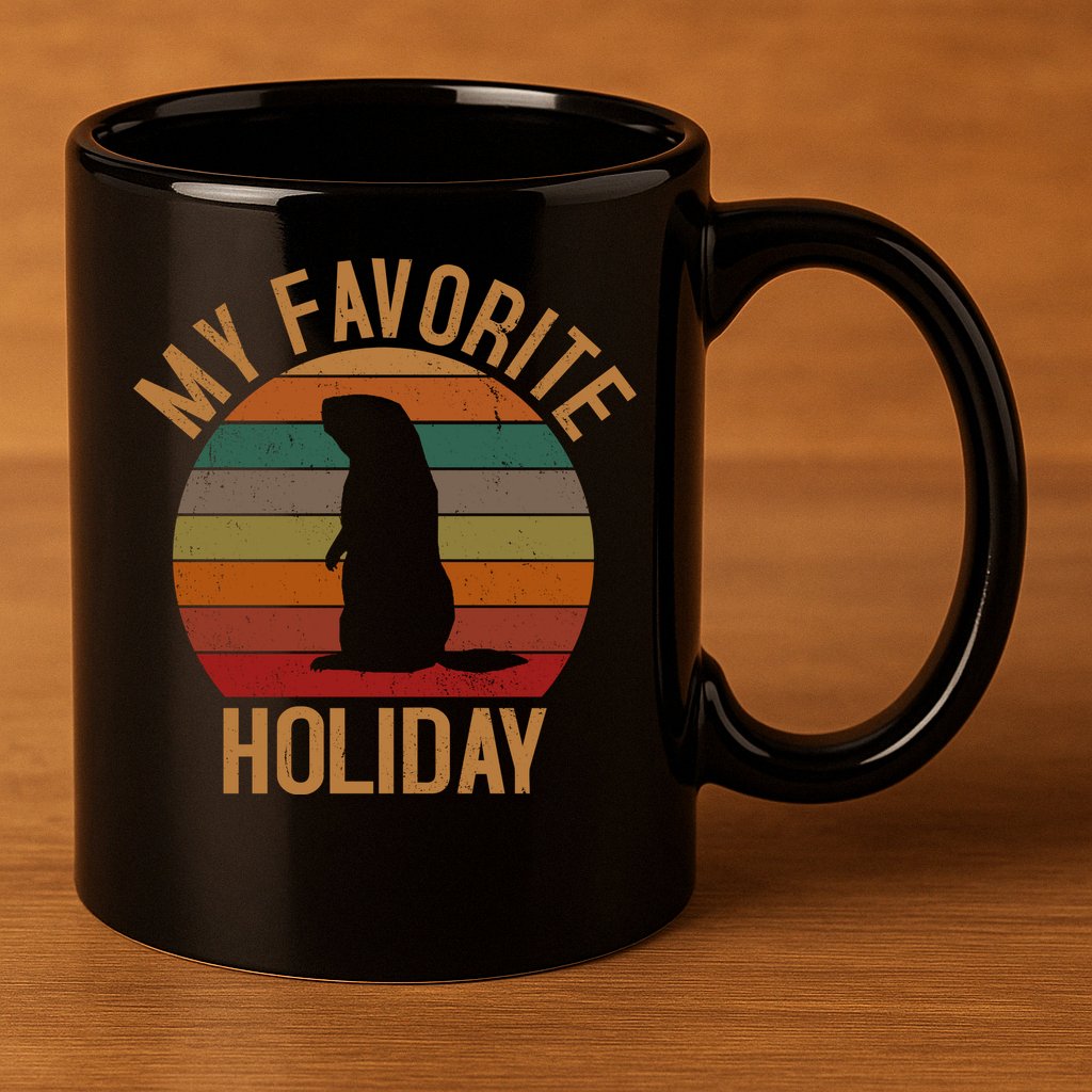 My Favorite Holiday Groundhog Day 11oz C Handle Ceramic Mug