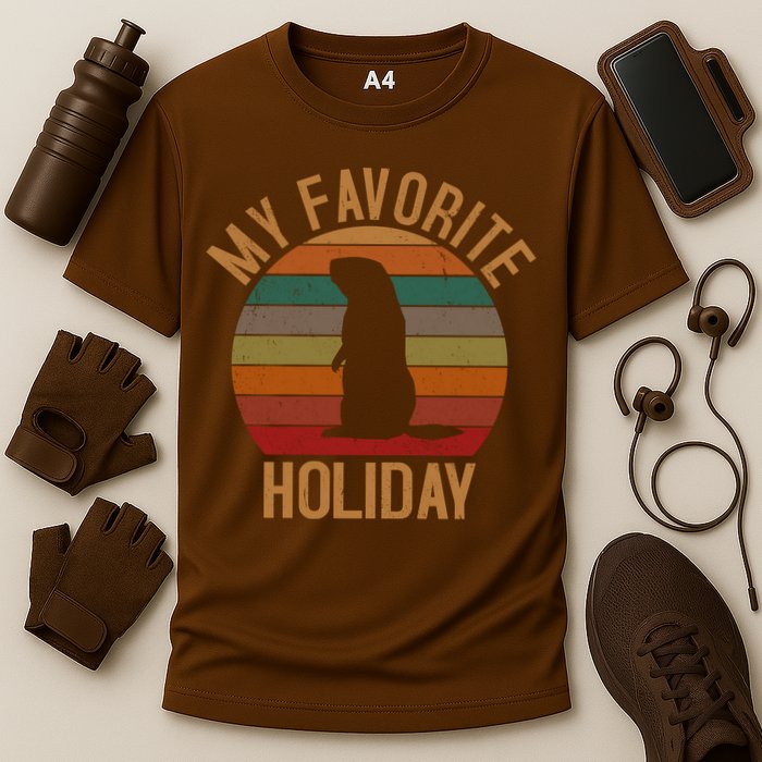 My Favorite Holiday Groundhog Day Cooling Performance Crew T-Shirt