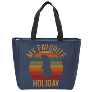 My Favorite Holiday Groundhog Day Zip Tote Bag