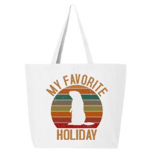 My Favorite Holiday Groundhog Day 25L Jumbo Tote