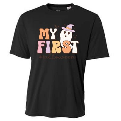 My First Halloween Retro Cute Ghost Funny Gift Cooling Performance Crew T-Shirt