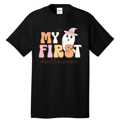 My First Halloween Retro Cute Ghost Funny Gift Tall T-Shirt