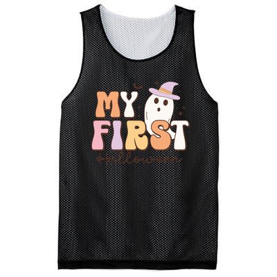 My First Halloween Retro Cute Ghost Funny Gift Mesh Reversible Basketball Jersey Tank