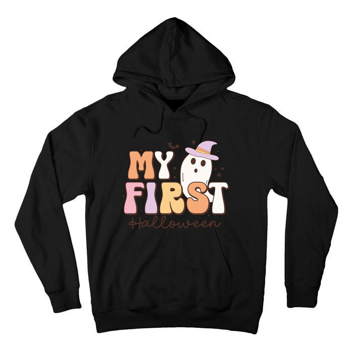 My First Halloween Retro Cute Ghost Funny Gift Tall Hoodie