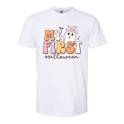 My First Halloween Retro Cute Ghost Funny Gift Softstyle CVC T-Shirt