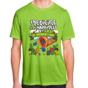 Medicine For Happiness At St Patrick's Day Clowder Of Cats Gift Adult ChromaSoft Performance T-Shirt