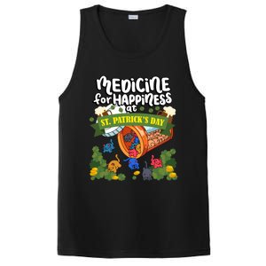 Medicine For Happiness At St Patrick's Day Clowder Of Cats Gift PosiCharge Competitor Tank