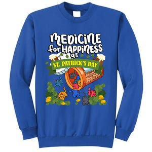 Medicine For Happiness At St Patrick's Day Clowder Of Cats Gift Sweatshirt