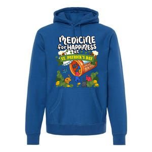 Medicine For Happiness At St Patrick's Day Clowder Of Cats Gift Premium Hoodie