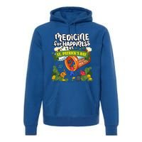 Medicine For Happiness At St Patrick's Day Clowder Of Cats Gift Premium Hoodie