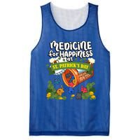 Medicine For Happiness At St Patrick's Day Clowder Of Cats Gift Mesh Reversible Basketball Jersey Tank