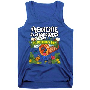 Medicine For Happiness At St Patrick's Day Clowder Of Cats Gift Tank Top