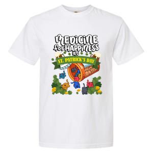 Medicine For Happiness At St Patrick's Day Clowder Of Cats Gift Garment-Dyed Heavyweight T-Shirt