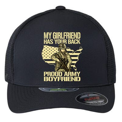 My Friend Has Your Back Patriotic Proud Army Friend Gift Flexfit Unipanel Trucker Cap