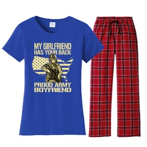 My Friend Has Your Back Patriotic Proud Army Friend Gift Women's Flannel Pajama Set