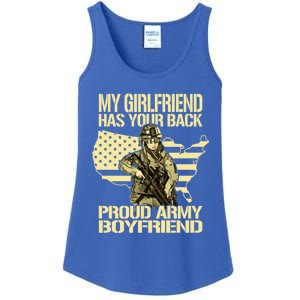 My Friend Has Your Back Patriotic Proud Army Friend Gift Ladies Essential Tank