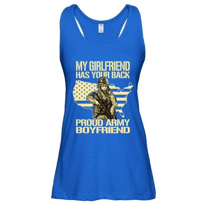 My Friend Has Your Back Patriotic Proud Army Friend Gift Ladies Essential Flowy Tank