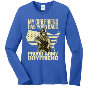 My Friend Has Your Back Patriotic Proud Army Friend Gift Ladies Long Sleeve Shirt