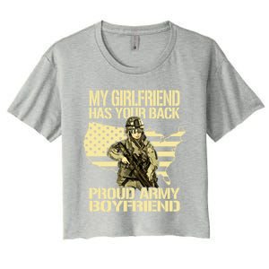 My Friend Has Your Back Patriotic Proud Army Friend Gift Women's Crop Top Tee