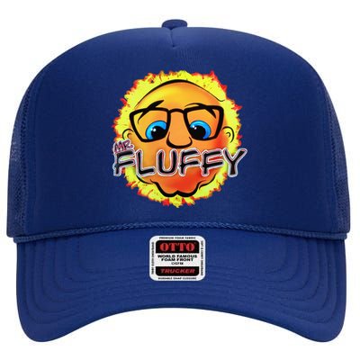 Mr Fluffy Head High Crown Mesh Back Trucker Hat