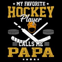My Favorite Hockey Player Calls Me Papa Gift Drawstring Bag