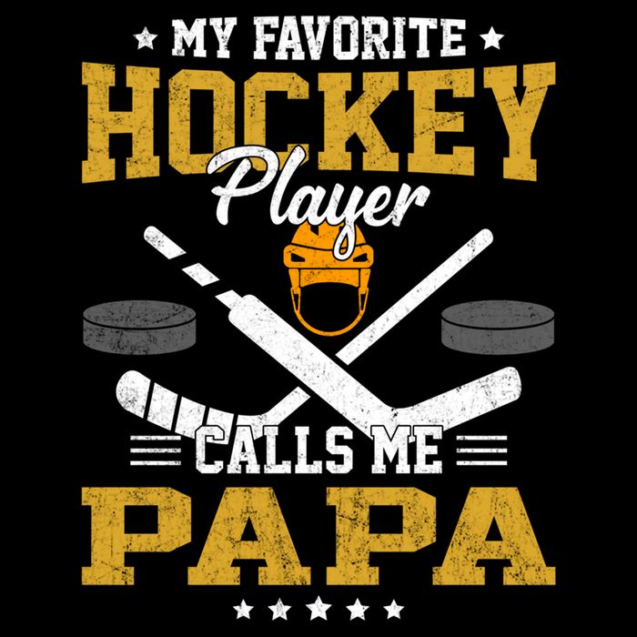 My Favorite Hockey Player Calls Me Papa Gift Drawstring Bag