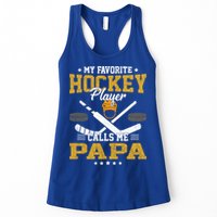My Favorite Hockey Player Calls Me Papa Gift Womens Tank Top