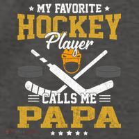 My Favorite Hockey Player Calls Me Papa Gift Vector Backpack