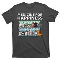 Medicine For Happiness Funny Cat Lover T-Shirt