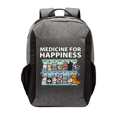 Medicine For Happiness Funny Cat Lover Vector Backpack