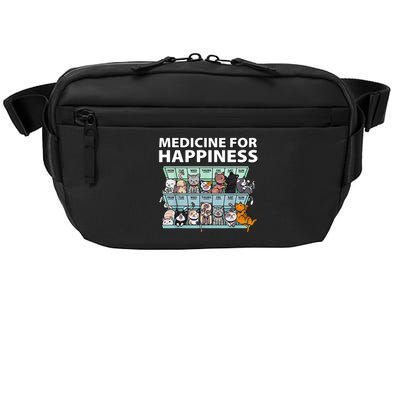 Medicine For Happiness Funny Cat Lover Crossbody Pack