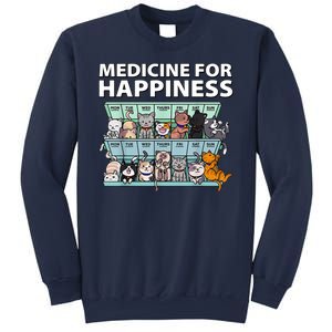 Medicine For Happiness Funny Cat Lover Sweatshirt