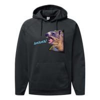 Mama Funny Hyrax Screaming Mom Hyrax Meme Animal Performance Fleece Hoodie