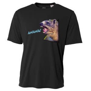 Mama Funny Hyrax Screaming Mom Hyrax Meme Animal Cooling Performance Crew T-Shirt