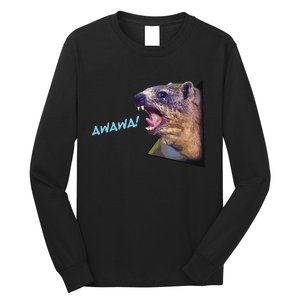 Mama Funny Hyrax Screaming Mom Hyrax Meme Animal Long Sleeve Shirt