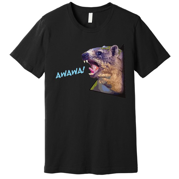 Mama Funny Hyrax Screaming Mom Hyrax Meme Animal Premium T-Shirt