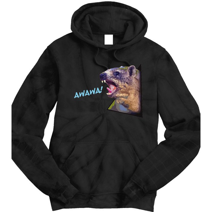 Mama Funny Hyrax Screaming Mom Hyrax Meme Animal Tie Dye Hoodie