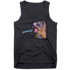 Mama Funny Hyrax Screaming Mom Hyrax Meme Animal Tank Top