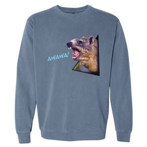 Mama Funny Hyrax Screaming Mom Hyrax Meme Animal Garment-Dyed Sweatshirt