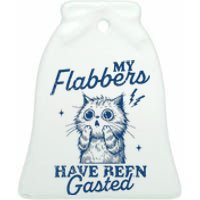 My Flabbers Have Been Gasted Distressed Ceramic Bell Ornament