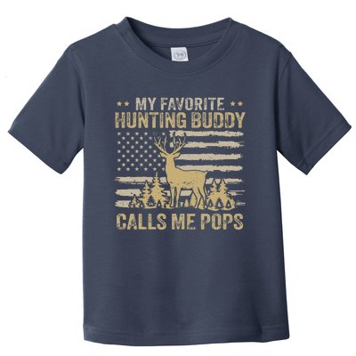 My Favorite Hunting Buddy Calls Me Pops Funny Hunting Toddler T-Shirt