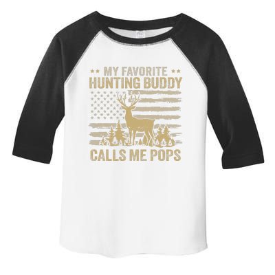 My Favorite Hunting Buddy Calls Me Pops Funny Hunting Toddler Fine Jersey T-Shirt